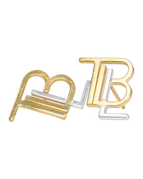 TBL Stud Earring - Gold & Silver